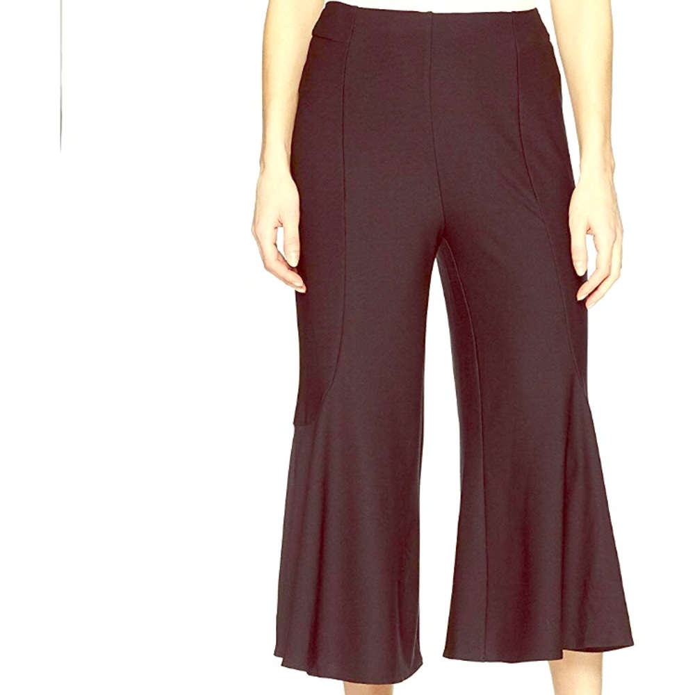 NWT Lyssé QUIN Stretch Crepe Palazzo Crop Pants